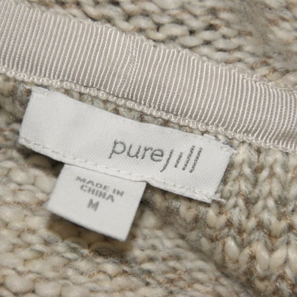 PURE J.JILL Marled Chunky Knit Cowl Sweater sz M - Picture 8 of 11